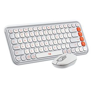 Kit Teclado Y Mouse Logitech Pop Icon, Español, Blanco 